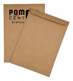 Envelopes Personalizado Para Folha A4 Pardo Sulfite 80g 22.9cm x 32.4cm 4x0 - 1x0 Papel Kraft  